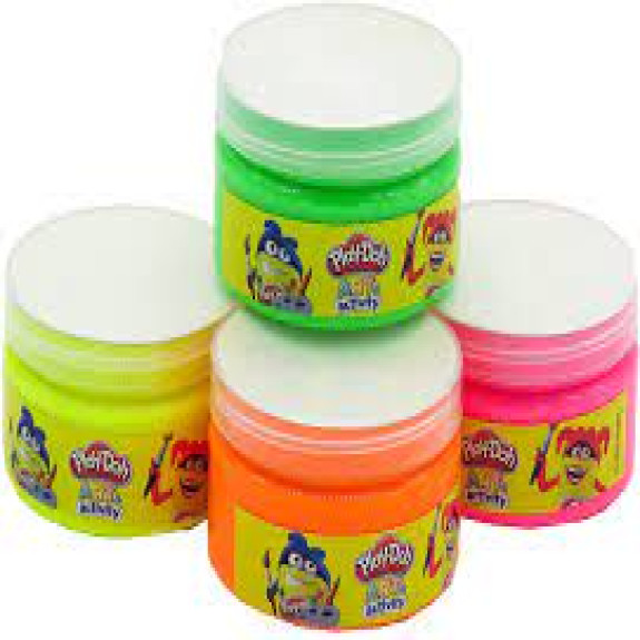 PLAY DOH 4 COLORS NEON FINGER PAINT 70ML (JUMBO)
